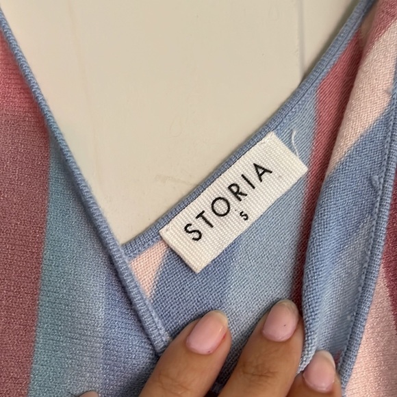 Twenty5a adjustable tank top - pink blue and white - Picture 3 of 5